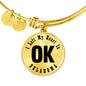 Heart In Oklahoma v01 - 18k Gold Finished Bangle Bracelet
