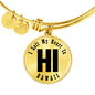 Heart In Hawaii v01 - 18k Gold Finished Bangle Bracelet