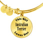 Australian Terrier - 18k Gold Finished Bangle Bracelet