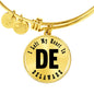 Heart In Delaware v01 - 18k Gold Finished Bangle Bracelet