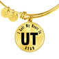 Heart In Utah v01 - 18k Gold Finished Bangle Bracelet