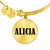 Alicia v01 - 18k Gold Finished Bangle Bracelet