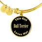Bull Terrier v2 - 18k Gold Finished Bangle Bracelet