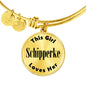 Schipperke - 18k Gold Finished Bangle Bracelet