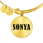 Sonya v01 - 18k Gold Finished Bangle Bracelet