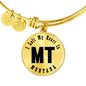 Heart In Montana v01 - 18k Gold Finished Bangle Bracelet