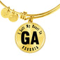 Heart In Georgia v01 - 18k Gold Finished Bangle Bracelet