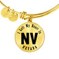 Heart In Nevada v01 - 18k Gold Finished Bangle Bracelet