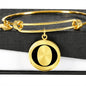 Initial O v1a - 18k Gold Finished Bangle Bracelet