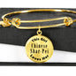 Chinese Shar-Pei - 18k Gold Finished Bangle Bracelet