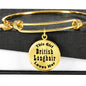 British Longhair - 18k Gold Finished Bangle Bracelet