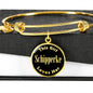 Schipperke v2 - 18k Gold Finished Bangle Bracelet