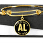Heart In Alabama v02 - 18k Gold Finished Bangle Bracelet