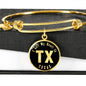 Heart In Texas v02 - 18k Gold Finished Bangle Bracelet