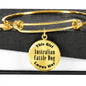 Australian Cattle Dog - 18k Gold Finished Bangle Bracelet