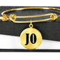 Jo v01 - 18k Gold Finished Bangle Bracelet