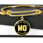 Heart In Missouri v02 - 18k Gold Finished Bangle Bracelet