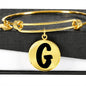 Initial G v1b - 18k Gold Finished Bangle Bracelet