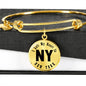 Heart In New York v01 - 18k Gold Finished Bangle Bracelet