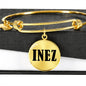Inez v01 - 18k Gold Finished Bangle Bracelet