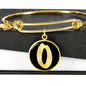 Initial O v2b - 18k Gold Finished Bangle Bracelet