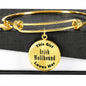 Irish Wolfhound - 18k Gold Finished Bangle Bracelet