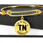 Heart In Tennessee v01 - 18k Gold Finished Bangle Bracelet