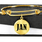 Jan v01 - 18k Gold Finished Bangle Bracelet