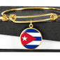 Cuban Flag - 18k Gold Finished Bangle Bracelet