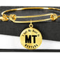 Heart In Montana v01 - 18k Gold Finished Bangle Bracelet