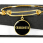 Charlotte v02 - 18k Gold Finished Bangle Bracelet