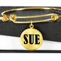Sue v01 - 18k Gold Finished Bangle Bracelet