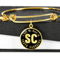 Heart In South Carolina v02 - 18k Gold Finished Bangle Bracelet