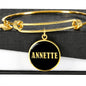 Annette v02 - 18k Gold Finished Bangle Bracelet