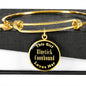 Bluetick Coonhound v2 - 18k Gold Finished Bangle Bracelet