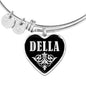 Della v01s - Heart Pendant Bangle Bracelet