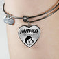 Mama, Est. 2011 - Heart Pendant Bangle Bracelet