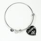 Amanda v01s - Heart Pendant Bangle Bracelet