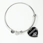Ernestine v01s - Heart Pendant Bangle Bracelet