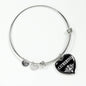 Catherine v01s - Heart Pendant Bangle Bracelet