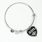 Juana v02 - Heart Pendant Bangle Bracelet