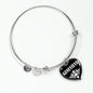 Genevieve v02 - Heart Pendant Bangle Bracelet