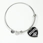 Regina v02 - Heart Pendant Bangle Bracelet