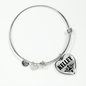 Kelley v01 - Heart Pendant Bangle Bracelet