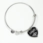 Angel v01s - Heart Pendant Bangle Bracelet