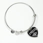Amelia v01s - Heart Pendant Bangle Bracelet