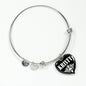 Kristy v02 - Heart Pendant Bangle Bracelet