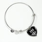 Ana v01s - Heart Pendant Bangle Bracelet