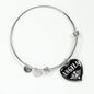 Angela v01s - Heart Pendant Bangle Bracelet