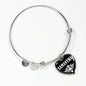 Samantha v02 - Heart Pendant Bangle Bracelet